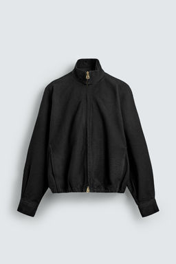 CAZADORA BOMBER BOXY FIT ALGOD?N / Negro - Zara фото 7