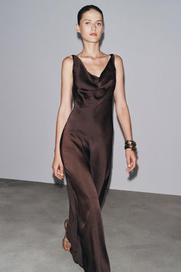 ZW COLLECTION LONG SATIN DRESS - Zara фото 2