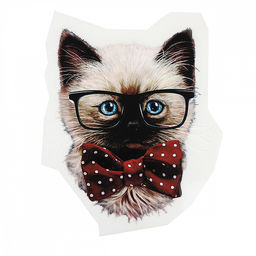 Термотрансфер арт.TBY.1223 Котенок с бабочкой 12х15см, уп.2шт