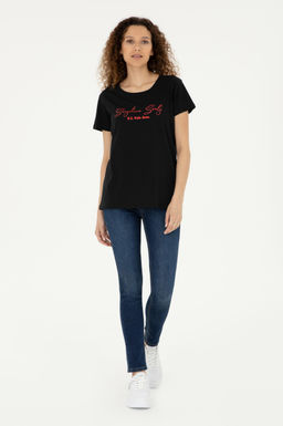 U. S. Polo Assn / Женская черная футболка - U.s. polo assn фото 11