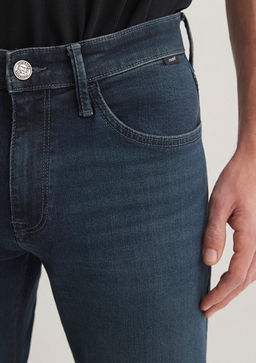 Marcus Lux Black Puslu Koyu Mavi Jean Pantolon  фото 6