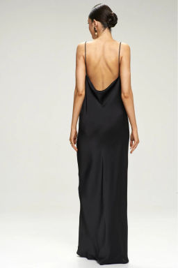 Платье-комбинация на тонких бретелях Black