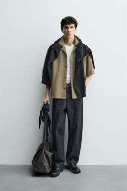 CAMISA FLUIDA CUADROS / Khaki