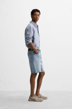 REGULAR FIT DENIM BERMUDA SHORTS - Zara фото 4