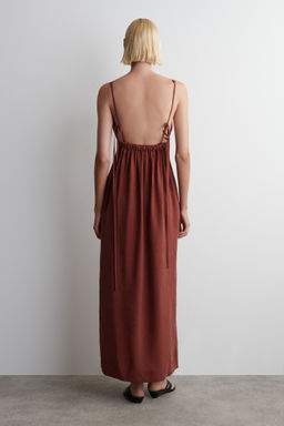 VESTIDO LARGO FRUNCIDO CON CUELLO DE PICO - H&m фото 5