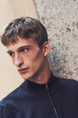 Jersey de punto fino con media cremallera Slim Fit - H&m фото 5