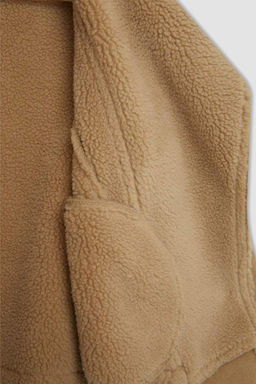 Куртка для девочки с воротником и плюшевой подкладкой - Defacto фото 9