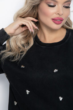 Джемпер Мускари (черный) Б12175-12 - Lt collection фото 7