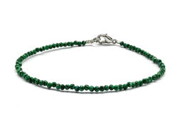 Браслет из фианитов шарик гр.2мм цв.графит, 16,5см - Радуга камня фото 4