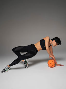 Леггинсы с имитацией бикини и широким фигурным поясом