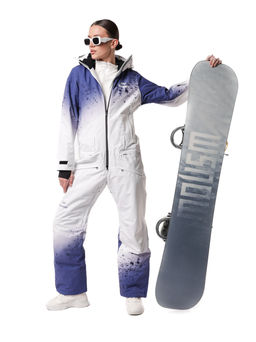 Комбинезон BB-0525 Бело-фиолетовый