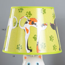 Настольная лампа с абажуром RISALUX «Котенок», Е14, 15 Вт, белый, 20×20×32 см