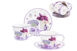 Чайн. наб. 12 пр. 270 мл Лаванда NEW BONE CHINA