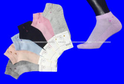 Цена за 3 пар. 3 ПАРЫ - Следки женские сетка АССОРТИ