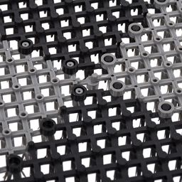 Коврик ТРАВКА 42*56см, черно-серый