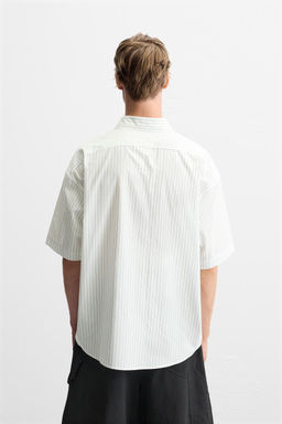 STRIPED SHIRT WITH PRINTED STICKER - Zara фото 3