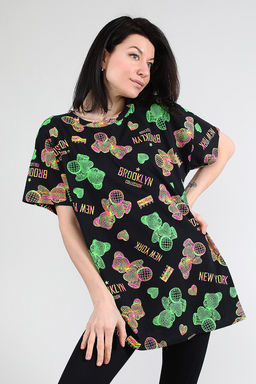 Футболка Berchelli 88061 из хлопка оверсайз  фото 8