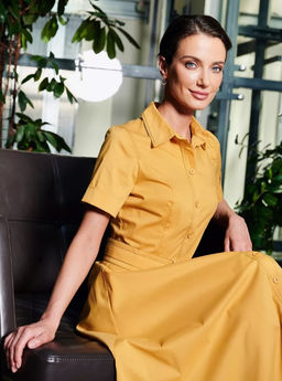 Платье из однотонного хлопка