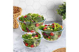 Набор 3 салатников 800 мл, 1050 мл, 1,6 л Crystal glass стекло