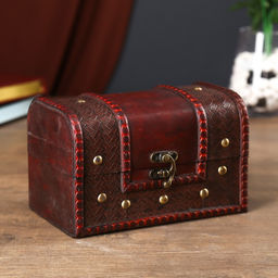 Шкатулка для украшений «Сундук. С заклёпками» дерево, состаненная, 10.5×18×11 см