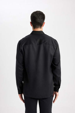 Рубашка стандартного кроя с длинным рукавом - Defacto фото 9