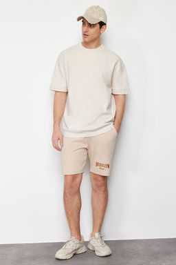 Tas Regular/Normal Kesim Brooklyn-Sehir Nak?sl? Tok Kumasl? Beli Lastikli Sort TMNSS24SR00025