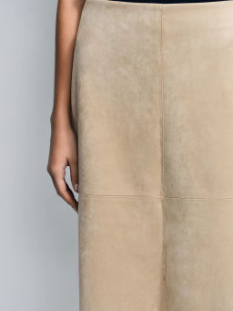 Юбка миди из искусственной замши / Zarina