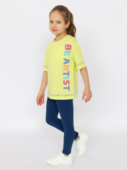 CRB wear/CSJG 63756-36-394 Футболка для девочки,лайм/Ex.Cherubino  фото 3
