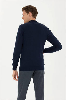 Мужской темно-синий базовый трикотажный кардиган - U.s. polo assn фото 5