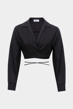 Рубашка укороченная из мягкого хлопка с завязками - Mollis фото 6