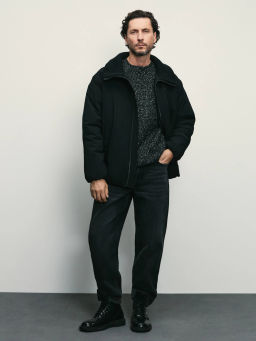 Куртка-бомбер утепленная с широким воротником / Zarina  фото 2