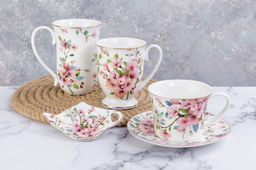 Чайн. пара 2 пр. 270 мл 12,5*9,5*7 см Яблоневый цвет на белом NEW BONE CHINA - Elan gallery фото 15