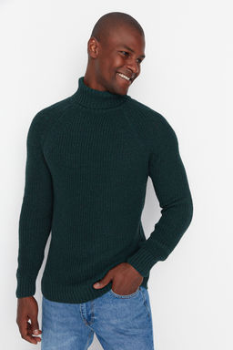 Trendyolmilla Man Ekru Slim Fit Yunlu Bal?kc? Yaka Reglan Kol Basic Triko Kazak TMNAW21KZ0404 фото 12
