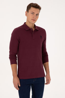Erkek Bordo Basic Sweatshirt