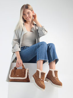 Ботинки EDART 307. PODYUM141 be.светло коричневый замша/шерсть - Ed'art фото 9