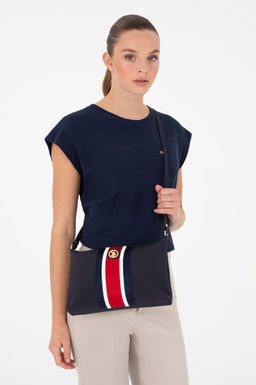 Женская темно-синяя сумка через плечо Неожиданная скидка в корзине