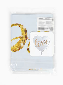 Воздушный шар фольгированный 18" сердце "Любовь" набор 5 штук