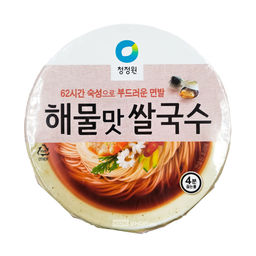 Рисовая лапша б/п острая со вкусом морепродуктов Rice Noodle With Seafood Daesang, Корея, 92 г Акция