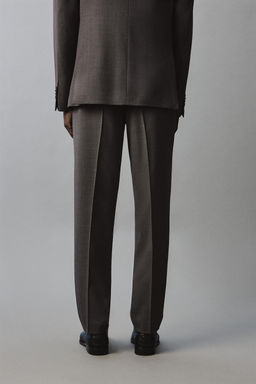 PANTAL?N TRAJE ESTRUCTURA / Marr?n - Zara фото 3