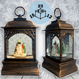 Декоративный музыкальный фонарь СНЕГОВИК - Family фото 2