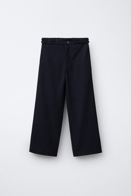 WIDE-LEG TROUSERS WITH BRAIDED DETAIL