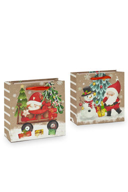 Пакет Новогодний 14,5*15*6 см (12 шт) SF-7566, микс №41 - Больше подарков фото 3