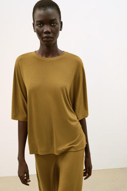 TOP MANGA MURCI?LAGO / Ocre - Zara фото 2
