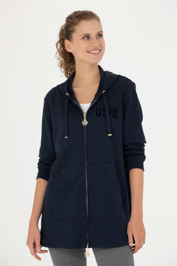 Женская темно-синяя толстовка с капюшоном Неожиданная скидка в корзине - U.s. polo assn фото 3