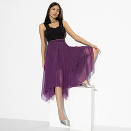 Юбка из сетки, Экстремально прекрасна (violet, нью) - Charutti фото 2