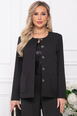Жакет 8231-1 из костюмной ткани, 50% вискоза, размеры 44–54