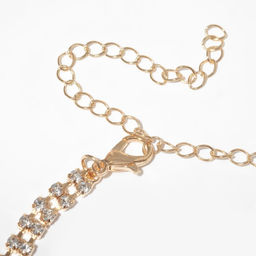 Чокер Водопад мини, цвет белый в золоте, 30 см - Queen fair фото 2