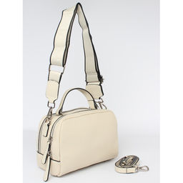 Сумка женская натуральная кожа GU 2066-99123, 2отд, 2плеч/рем, молочный SALE 260517