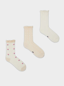 Носки женские Mark Formelle набор 3 пары молочный  фото 7