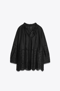 ZW COLLECTION EMBROIDERED BLOUSE - Zara фото 7